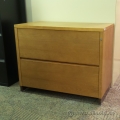 Medium Oak 2 Drawer Lateral File Cabinet, Locking